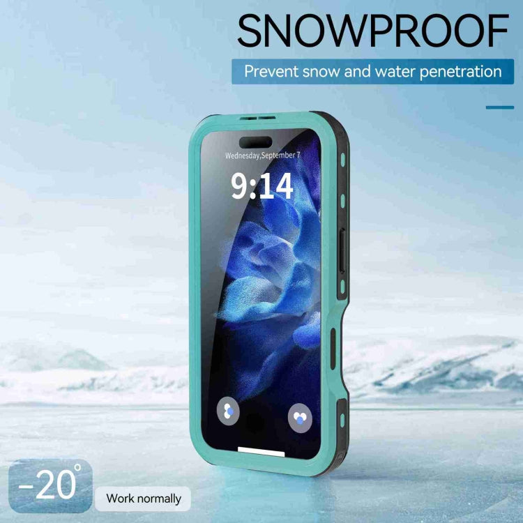 For iPhone 16 Pro RedPepper IP68 Waterproof Triple-proof MagSafe Phone Case(Black Blue) - iPhone 16 Pro Cases by RedPepper | Online Shopping South Africa | PMC Jewellery | Buy Now Pay Later Mobicred