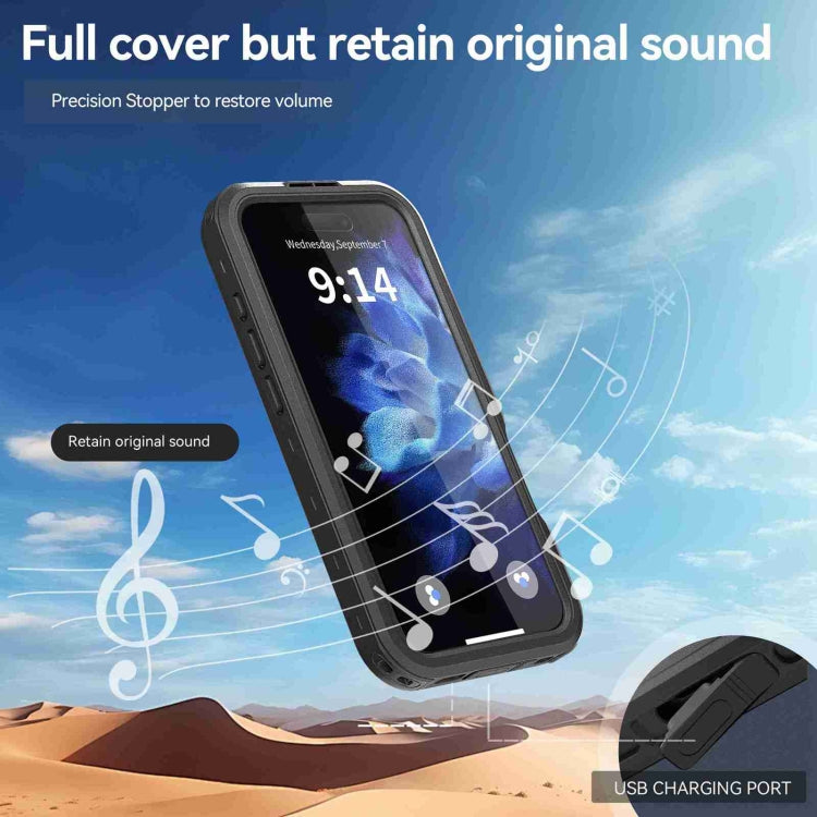 For iPhone 16 Pro RedPepper IP68 Waterproof Triple-proof MagSafe Phone Case(Black) - free shipping - PMC Jewellery - Order now!