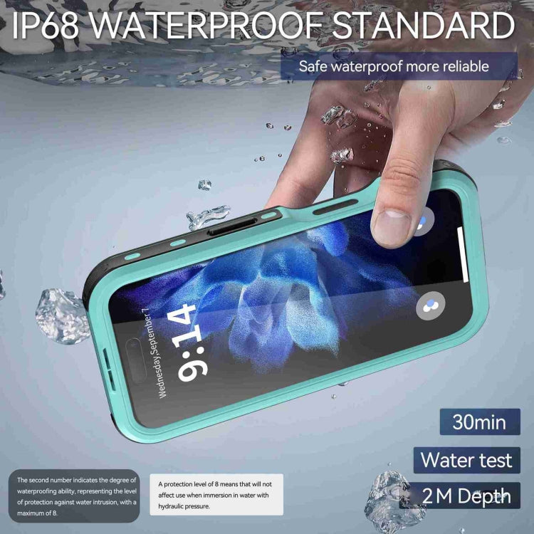 For iPhone 16 Plus RedPepper IP68 Waterproof Triple-proof MagSafe Phone Case(Black Blue) - iPhone 16 Plus Cases by RedPepper | Online Shopping South Africa | PMC Jewellery | Buy Now Pay Later Mobicred