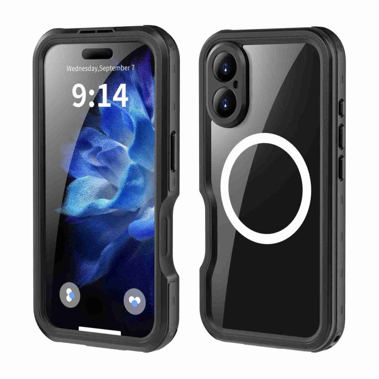 For iPhone 16 Plus RedPepper IP68 Waterproof Triple-proof MagSafe Phone Case(Black) - free shipping - PMC Jewellery - Order now!