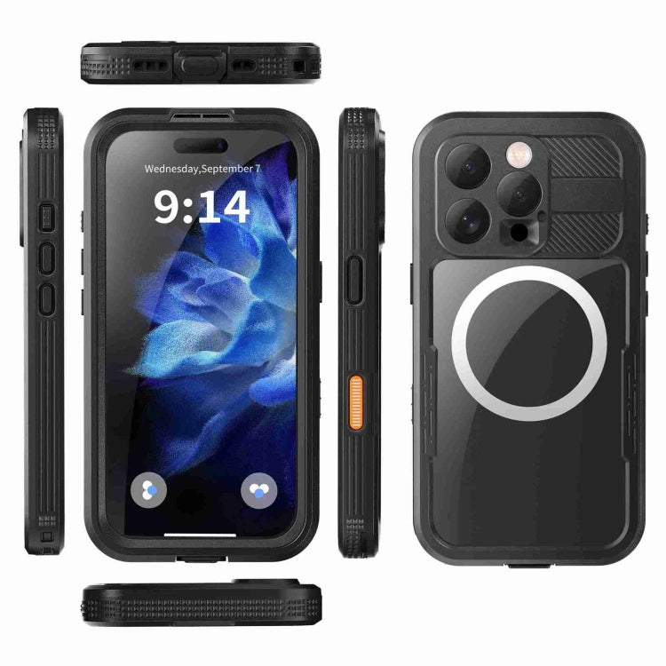 For iPhone 16 Pro RedPepper IP68 Waterproof Triple-proof MagSafe Phone Case(Black) - free shipping - PMC Jewellery - Order now!