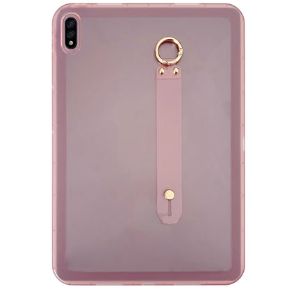 For Samsung Galaxy Tab S9 / S8 / S7 Wristband Holder PC Hybrid TPU Soft Tablet Case(Pink) - Galaxy Tab S9 Cases by PMC Jewellery | Online Shopping South Africa | PMC Jewellery | Buy Now Pay Later Mobicred