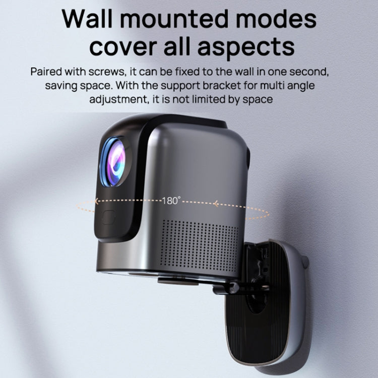 TZ-1 1080P 280ANSI HiSilicon 352 Android 9.0 Foldable PTZ Stand Projector, US Plug(Grey) - LED Projector by PMC TechLife | Online Shopping South Africa | PMC TechLife | Buy Now Pay Later Mobicred