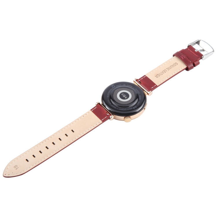14mm Silver Steel Buckle Genuine Leather Watch Band Wristband(Wine Red) - 20mm Bands by PMc TechLife | Online Shopping South Africa | PMc TechLife | Buy Now Pay Later Mobicred