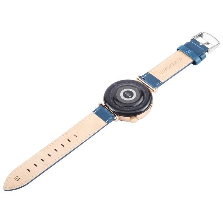20mm Silver Steel Buckle Genuine Leather Watch Band Wristband(Blue) - 20mm Bands by PMc TechLife | Online Shopping South Africa | PMc TechLife | Buy Now Pay Later Mobicred