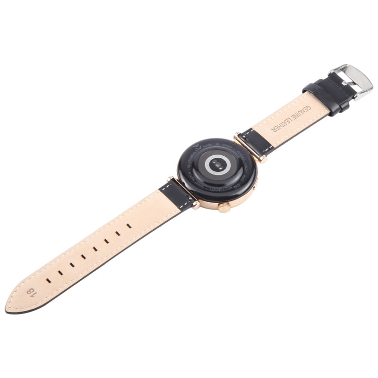 22mm Silver Steel Buckle Genuine Leather Watch Band Wristband(Black) - 22mm Bands by PMc TechLife | Online Shopping South Africa | PMc TechLife | Buy Now Pay Later Mobicred
