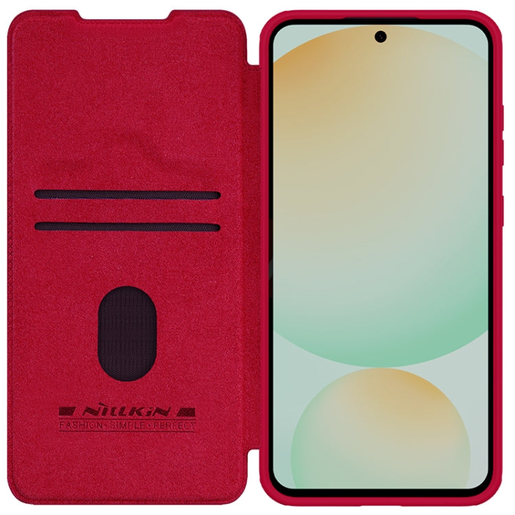 For Samsung Galaxy S24 FE 5G NILLKIN QIN Series Pro Sliding Camera Cover Design Leather Phone Case(Red) - Galaxy S24 FE 5G Cases by NILLKIN | Online Shopping South Africa | PMC Jewellery | Buy Now Pay Later Mobicred