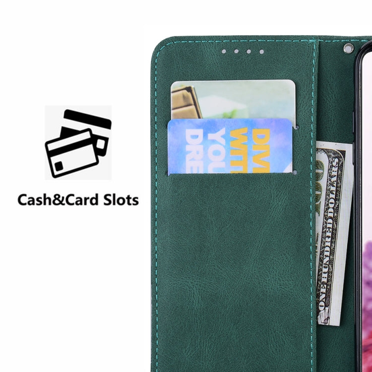 For Samsung Galaxy S25 5G Retro Skin Feel Butterflies Embossing Horizontal Flip Leather Phone Case(Green) - Galaxy S25 5G Cases by PMC TechLife | Online Shopping South Africa | PMC TechLife | Buy Now Pay Later Mobicred