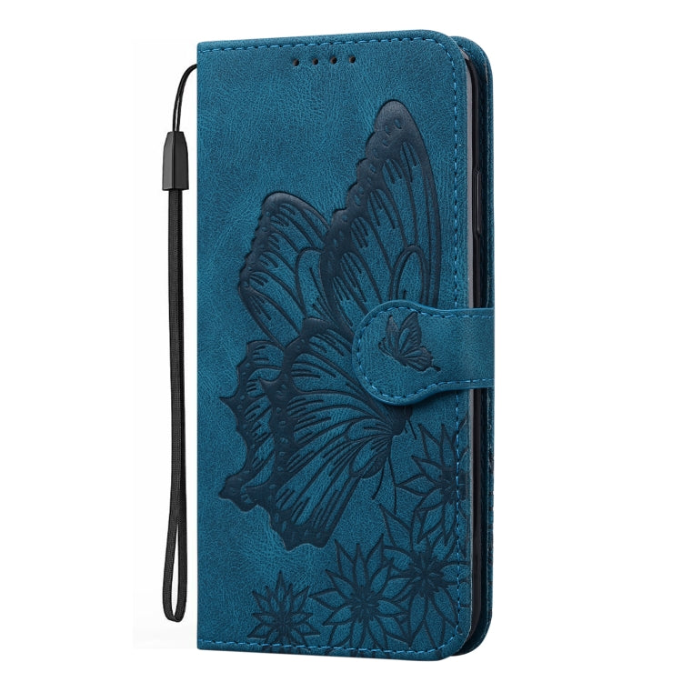 For Samsung Galaxy S25 5G Retro Skin Feel Butterflies Embossing Horizontal Flip Leather Phone Case(Blue) - Galaxy S25 5G Cases by PMC TechLife | Online Shopping South Africa | PMC TechLife | Buy Now Pay Later Mobicred