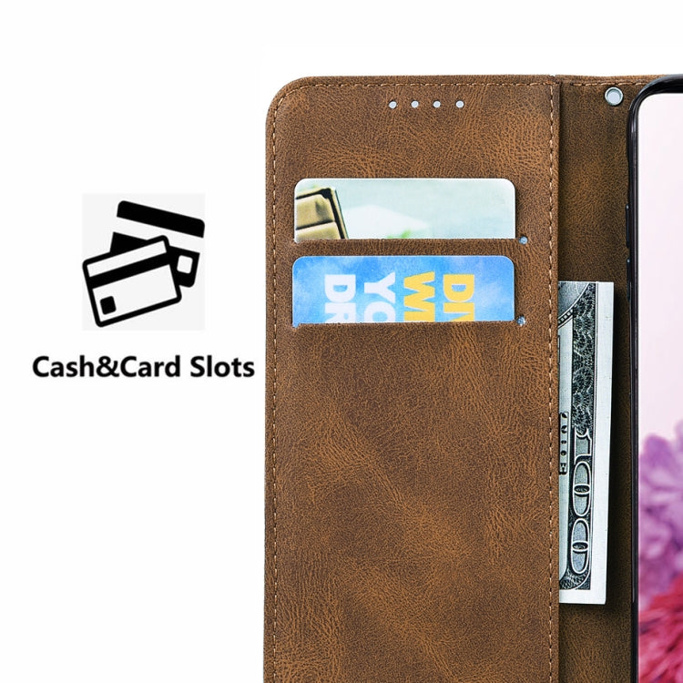 For Samsung Galaxy S25 5G Retro Skin Feel Butterflies Embossing Horizontal Flip Leather Phone Case(Brown) - Galaxy S25 5G Cases by PMC TechLife | Online Shopping South Africa | PMC TechLife | Buy Now Pay Later Mobicred