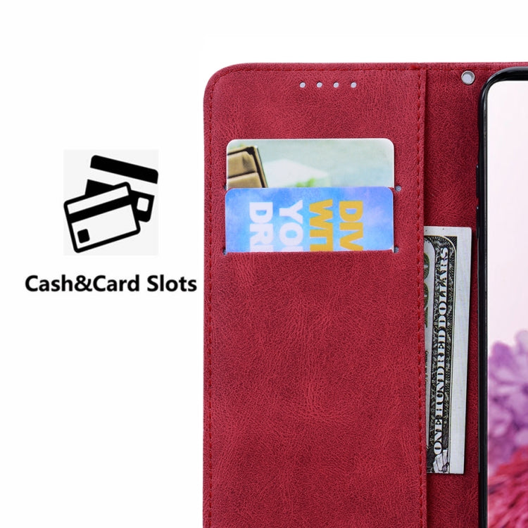 For Samsung Galaxy S25+ 5G Retro Skin Feel Butterflies Embossing Horizontal Flip Leather Phone Case(Red) - Galaxy S25+ 5G Cases by PMC TechLife | Online Shopping South Africa | PMC TechLife | Buy Now Pay Later Mobicred