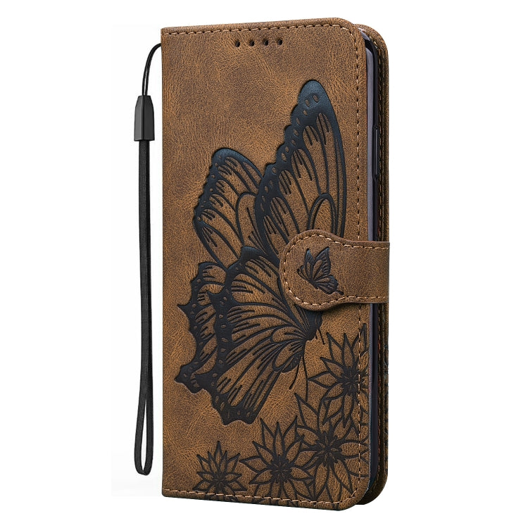 For Samsung Galaxy S25+ 5G Retro Skin Feel Butterflies Embossing Horizontal Flip Leather Phone Case(Brown) - Galaxy S25+ 5G Cases by PMC TechLife | Online Shopping South Africa | PMC TechLife | Buy Now Pay Later Mobicred