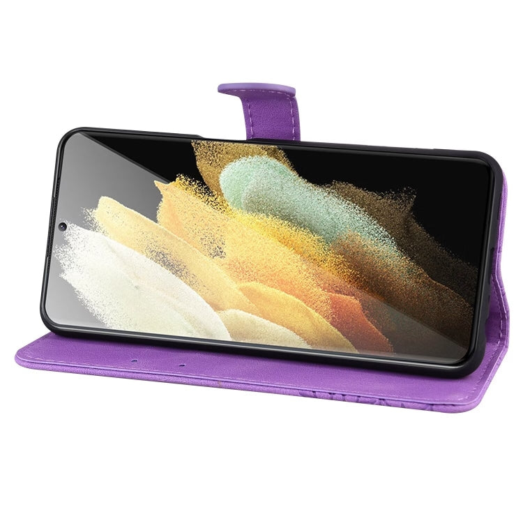 For Samsung Galaxy S25 Ultra 5G Retro Skin Feel Butterflies Embossing Horizontal Flip Leather Phone Case(Purple) - Galaxy S25 Ultra 5G Cases by PMC TechLife | Online Shopping South Africa | PMC TechLife | Buy Now Pay Later Mobicred