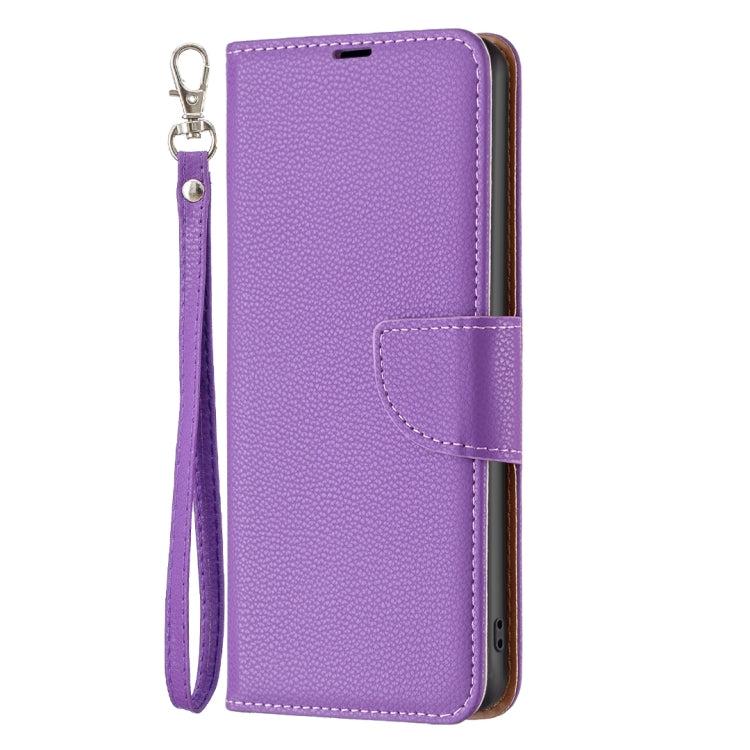 For Samsung Galaxy S25 5G Litchi Texture Pure Color Flip Leather Phone Case(Purple) - Galaxy S25 5G Cases by PMC TechLife | Online Shopping South Africa | PMC TechLife | Buy Now Pay Later Mobicred
