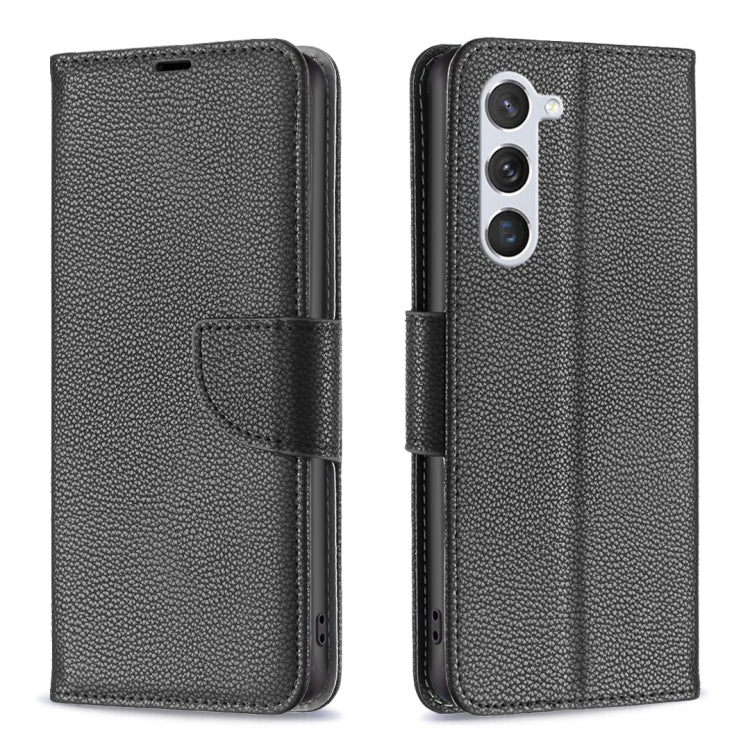 For Samsung Galaxy S25 5G Litchi Texture Pure Color Flip Leather Phone Case(Black) - Galaxy S25 5G Cases by PMC TechLife | Online Shopping South Africa | PMC TechLife | Buy Now Pay Later Mobicred