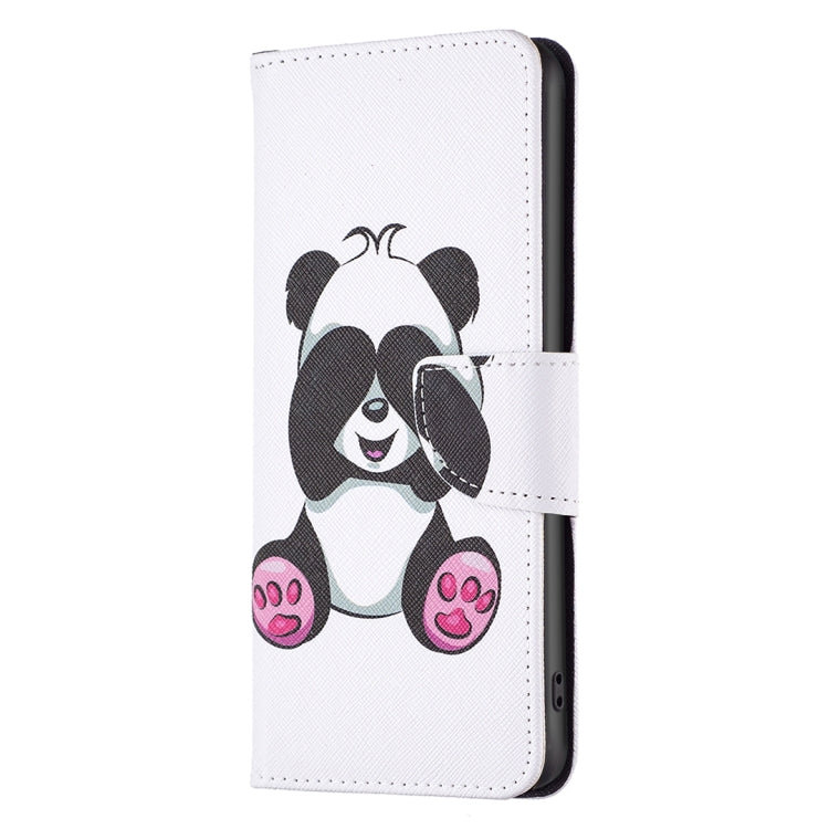 For Samsung Galaxy S25+ 5G Colored Drawing Pattern Leather Phone Case(Panda) - Galaxy S25+ 5G Tempered Glass by PMC Jewellery | Online Shopping South Africa | PMC Jewellery | Buy Now Pay Later Mobicred