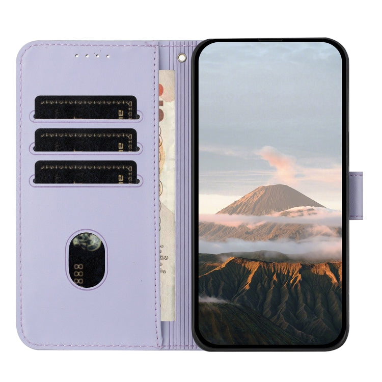 For Motorola Edge 5G 2024 Triangle Pattern Buckle Clasp Leather Phone Case(Light Purple) - Motorola Cases by PMC Jewellery | Online Shopping South Africa | PMC Jewellery | Buy Now Pay Later Mobicred