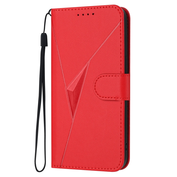 For Motorola Moto G Stylus 2024 Triangle Pattern Buckle Clasp Leather Phone Case(Red) - Motorola Cases by PMC Jewellery | Online Shopping South Africa | PMC Jewellery | Buy Now Pay Later Mobicred