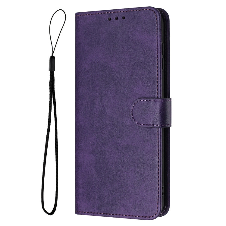 For Samsung Galaxy S25 Ultra 5G Solid Calf Texture Flip Leather Phone Case(Purple) - Galaxy S25 Ultra 5G Cases by PMC Jewellery | Online Shopping South Africa | PMC Jewellery | Buy Now Pay Later Mobicred