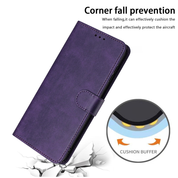 For Samsung Galaxy S25 Ultra 5G Solid Calf Texture Flip Leather Phone Case(Purple) - free shipping - PMC TechLife - Order now!