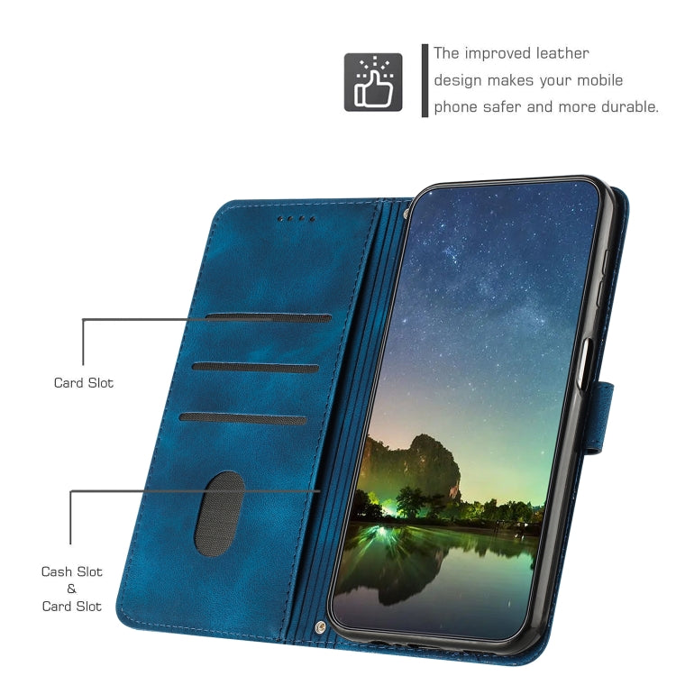 For Samsung Galaxy S25 Ultra 5G Dream Triangle Leather Phone Case with Lanyard(Blue) - free shipping - PMC Jewellery - Order now!