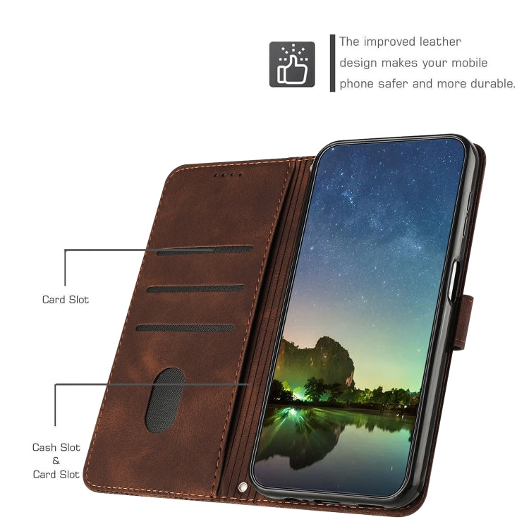 For Samsung Galaxy S25 Ultra 5G Dream Triangle Leather Phone Case with Long Lanyard(Brown) - Galaxy S25 Ultra 5G Cases by PMC Jewellery | Online Shopping South Africa | PMC Jewellery | Buy Now Pay Later Mobicred