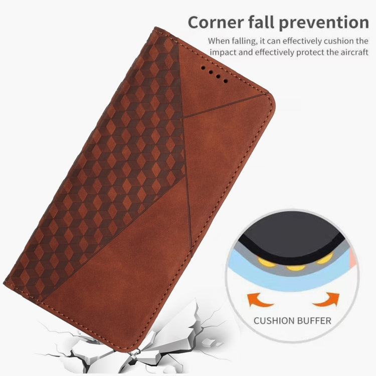 For Samsung Galaxy S25 Ultra 5G Diamond Splicing Skin Feel Magnetic Leather Phone Case(Brown) - Galaxy S25 Ultra 5G Cases by PMC Jewellery | Online Shopping South Africa | PMC Jewellery | Buy Now Pay Later Mobicred