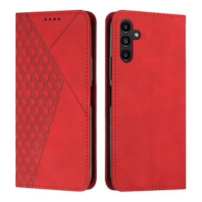 For Samsung Galaxy S25+ / S24+ 5G Diamond Splicing Skin Feel Magnetic Leather Phone Case(Red) - Galaxy S25 5G Cases by PMC Jewellery | Online Shopping South Africa | PMC Jewellery | Buy Now Pay Later Mobicred