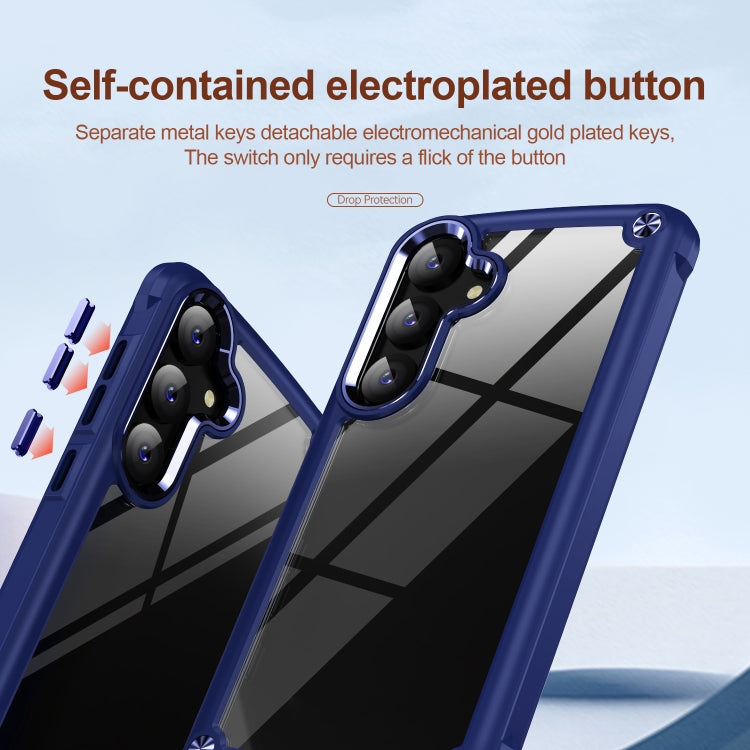 For Samsung Galaxy S25 5G TPU + PC Lens Protection Phone Case(Blue) - Galaxy S25 5G Cases by PMC Jewellery | Online Shopping South Africa | PMC Jewellery | Buy Now Pay Later Mobicred