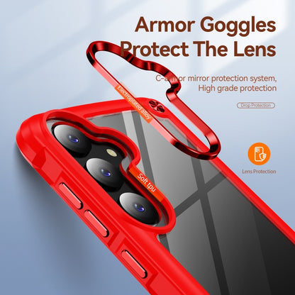 For Samsung Galaxy S25+ 5G TPU + PC Lens Protection Phone Case(Red) - Galaxy S25+ 5G Cases by PMC Jewellery | Online Shopping South Africa | PMC Jewellery | Buy Now Pay Later Mobicred