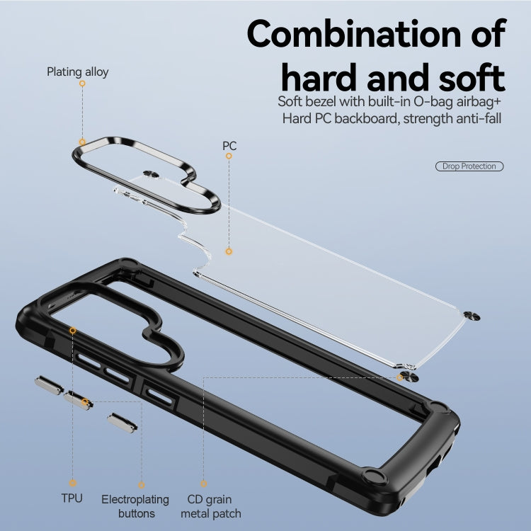 For Samsung Galaxy S25 Ultra 5G TPU + PC Lens Protection Phone Case(Black) - free shipping - PMC Jewellery - Order now!