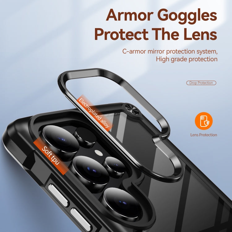 For Samsung Galaxy S25 Ultra 5G TPU + PC Lens Protection Phone Case(Black) - free shipping - PMC Jewellery - Order now!