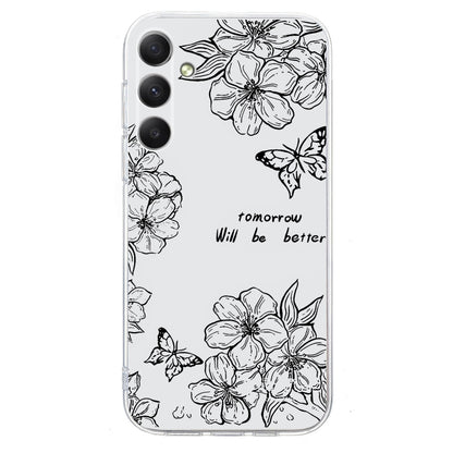 For Samsung Galaxy S25 FE 5G Colorful Painting Pattern TPU Phone Case(Butterfly Flower) - Galaxy S25 5G Cases by PMC Jewellery | Online Shopping South Africa | PMC Jewellery | Buy Now Pay Later Mobicred