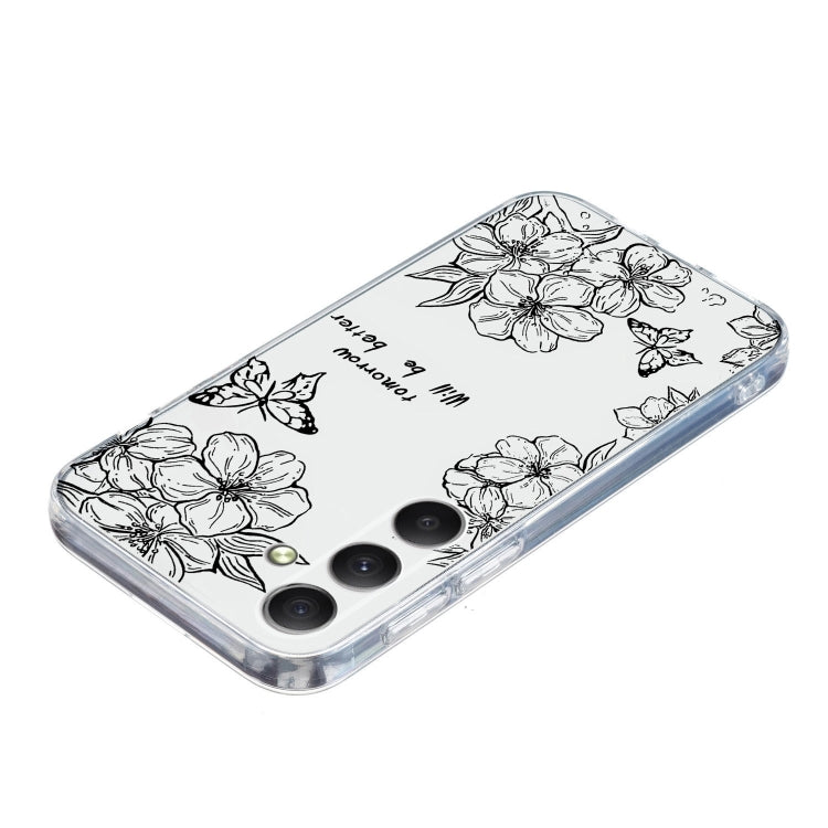 For Samsung Galaxy S25 FE 5G Colorful Painting Pattern TPU Phone Case(Butterfly Flower) - Galaxy S25 5G Cases by PMC Jewellery | Online Shopping South Africa | PMC Jewellery | Buy Now Pay Later Mobicred