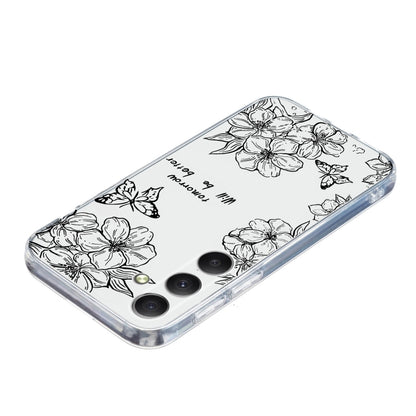 For Samsung Galaxy S25 FE 5G Colorful Painting Pattern TPU Phone Case(Butterfly Flower) - Galaxy S25 5G Cases by PMC Jewellery | Online Shopping South Africa | PMC Jewellery | Buy Now Pay Later Mobicred