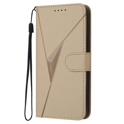 For Huawei Pura 70 Pro / Pura 70 Ultra Triangle Pattern Buckle Clasp Leather Phone Case(Gold) - Huawei Cases by PMC Jewellery | Online Shopping South Africa | PMC Jewellery | Buy Now Pay Later Mobicred