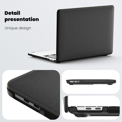 For MacBook Pro 13.3 inch M1 A2338 Business Magnetic Holder PC + PU Laptop Protective Case(Black) - MacBook Pro Cases by PMC Jewellery | Online Shopping South Africa | PMC Jewellery | Buy Now Pay Later Mobicred