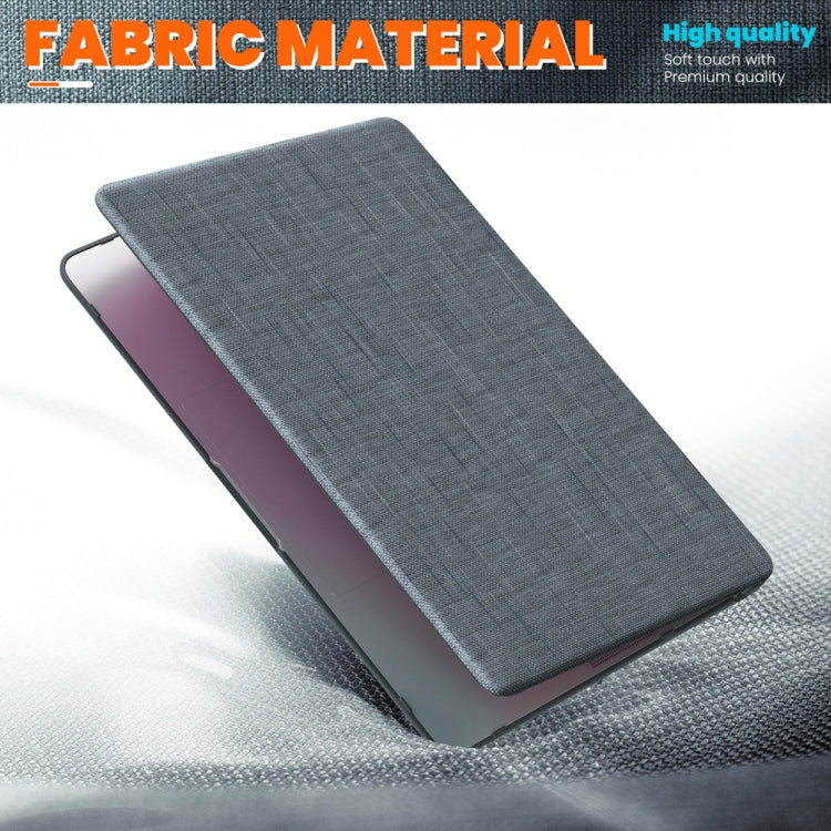 For MacBook Air 13.3 inch A2337 Fabric Magnetic Holder Laptop Protective Case(Grey) - MacBook Air Cases by PMC Jewellery | Online Shopping South Africa | PMC Jewellery | Buy Now Pay Later Mobicred