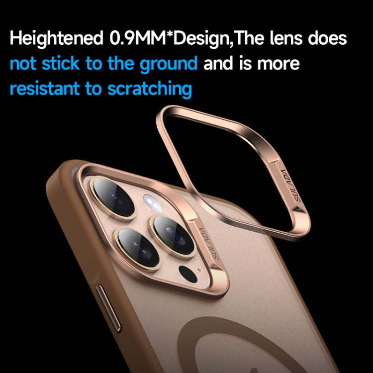 For iPhone 16 Pro Max SULADA Light Sand MagSafe Magnetic PC Hybrid TPU Phone Case(Blue) - free shipping - PMC Jewellery - Order now!