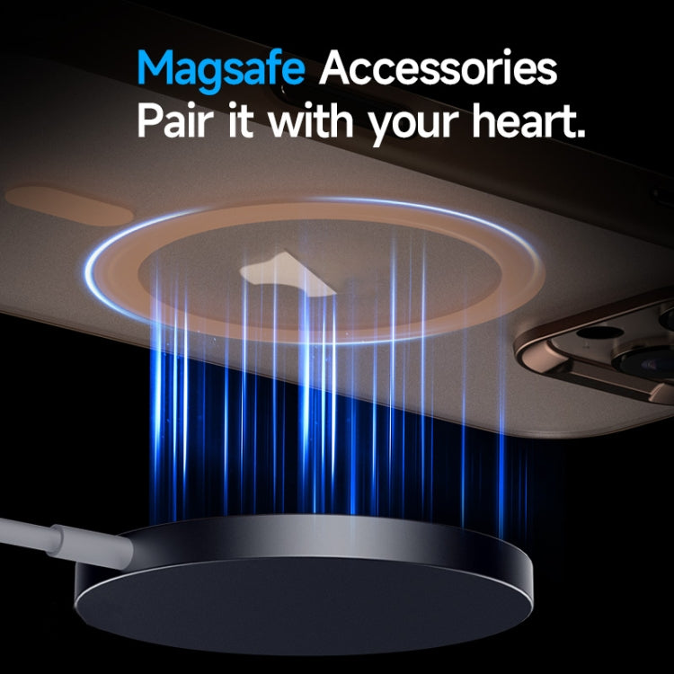 For iPhone 16 Pro Max SULADA Light Sand MagSafe Magnetic PC Hybrid TPU Phone Case(Blue) - free shipping - PMC Jewellery - Order now!