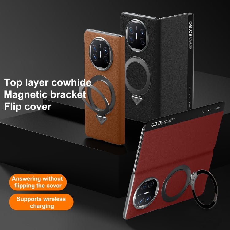 For Huawei Mate XT Ultimate Design SULADA Smart View Window MagSafe Magnetic Holder Leather Phone Case(Blue) - free shipping - PMC TechLife - Order now!
