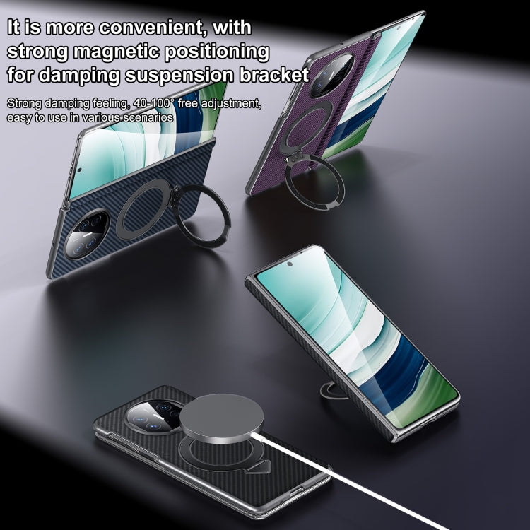 For Huawei Mate X5 / X3 SULADA Kevlar Texture MagSafe Magnetic Holder Phone Case(Blue) - Huawei Cases by SULADA | Online Shopping South Africa | PMC TechLife | Buy Now Pay Later Mobicred