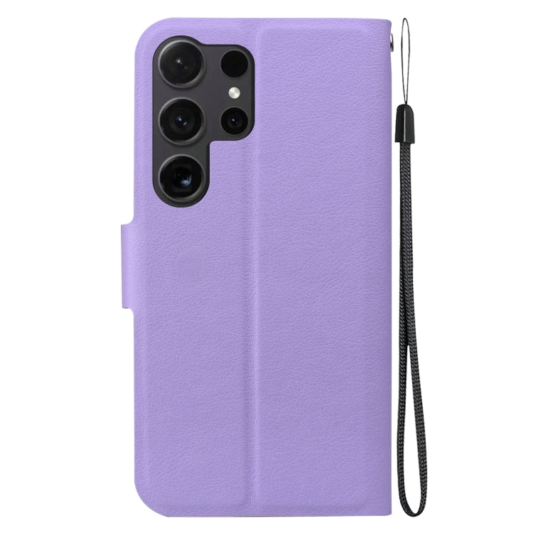 For Samsung Galaxy S25 Ultra 5G Ultra-thin Voltage Magnetic Buckle Leather Phone Case(Purple) - Galaxy S25 Ultra 5G Cases by PMC TechLife | Online Shopping South Africa | PMC TechLife | Buy Now Pay Later Mobicred