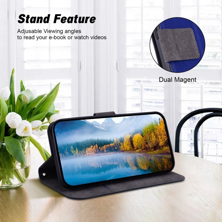 For Samsung Galaxy S25 Ultra 5G Ultra-thin Voltage Magnetic Buckle Leather Phone Case(Blue) - Galaxy S25 Ultra 5G Cases by PMC TechLife | Online Shopping South Africa | PMC TechLife | Buy Now Pay Later Mobicred