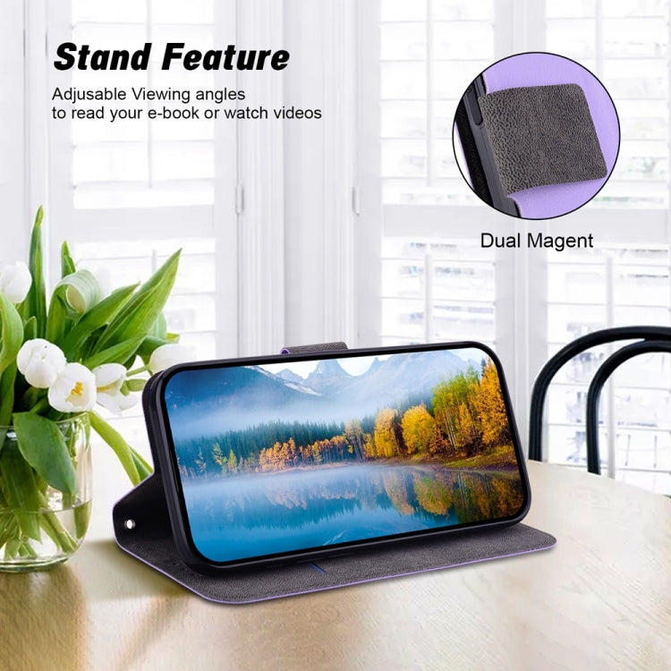 For Samsung Galaxy S25+ 5G Ultra-thin Voltage Magnetic Buckle Leather Phone Case(Purple) - Galaxy S25+ 5G Cases by PMC TechLife | Online Shopping South Africa | PMC TechLife | Buy Now Pay Later Mobicred