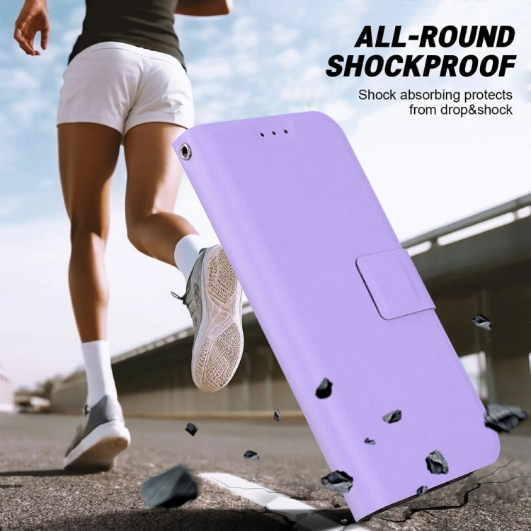 For Samsung Galaxy S25+ 5G Ultra-thin Voltage Magnetic Buckle Leather Phone Case(Purple) - Galaxy S25+ 5G Cases by PMC TechLife | Online Shopping South Africa | PMC TechLife | Buy Now Pay Later Mobicred