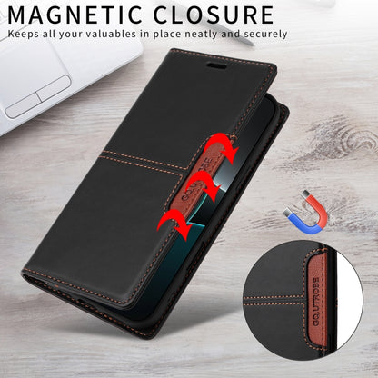 For iPhone 16 Pro Max GQUTROBE G01 RFID Anti-theft Leather Phone Case(Black) - iPhone 16 Pro Max Cases by GQUTROBE | Online Shopping South Africa | PMC Jewellery | Buy Now Pay Later Mobicred