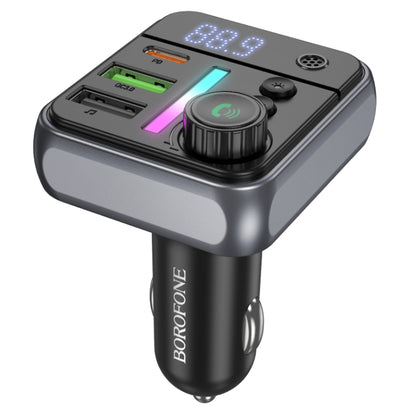 Borofone BC50 Ascenso PD20W & QC3.0 Car Bluetooth FM Transmitter(Black) - Bluetooth Car Kits by Borofone | Online Shopping South Africa | PMC Jewellery | Buy Now Pay Later Mobicred