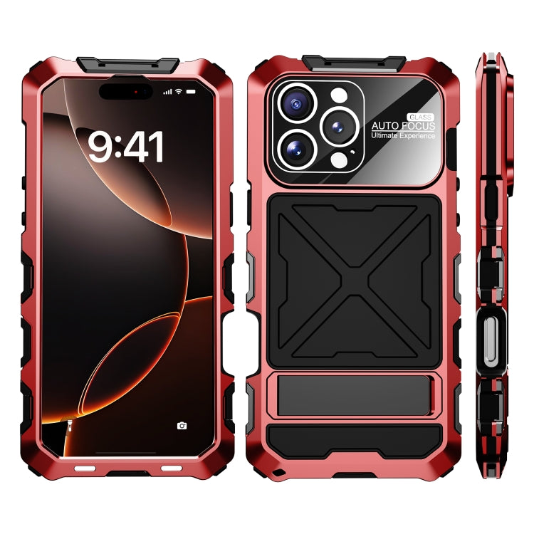 For iPhone 16 Pro Max R-JUST Life Waterproof Dustproof Shockproof Phone Case(Red) - iPhone 16 Pro Max Cases by R-JUST | Online Shopping South Africa | PMC Jewellery | Buy Now Pay Later Mobicred