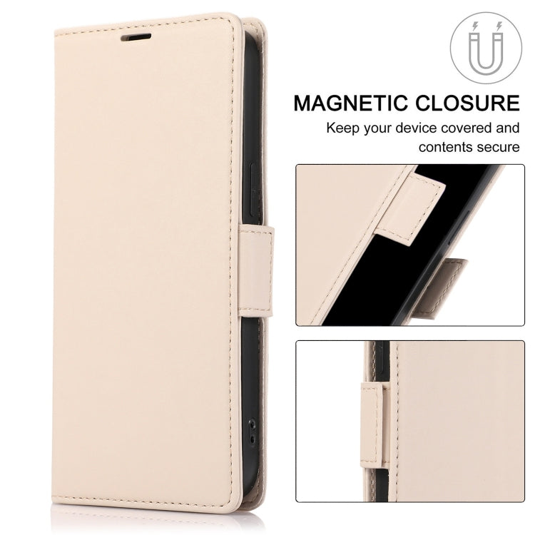 For Samsung Galaxy S25+ / S24+ 5G Side Buckle RFID Anti-theft Leather Phone Case(Apricot) - free shipping - PMC Jewellery - Order now!